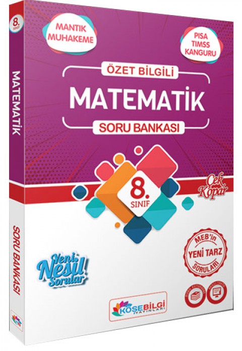 8. Sınıf Konu Özetli Matematik Soru Bankası Köşe Bilgi Yayınları