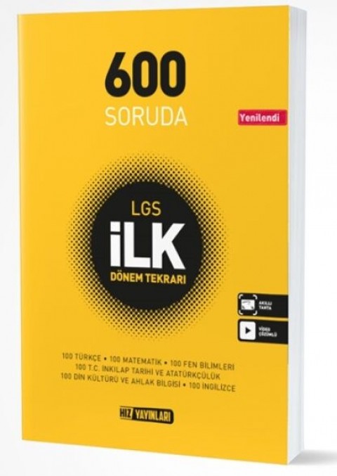 8. Sınıf LGS 600 Soruda İlk Dönem Tekrarı Hız Yayınları