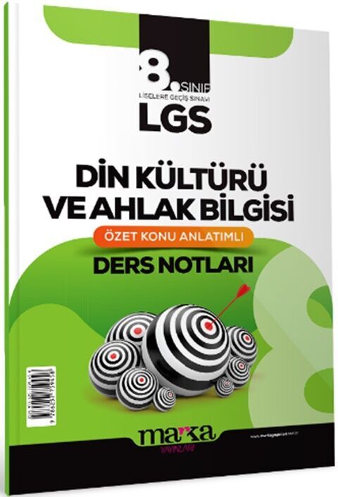 8. Sınıf LGS Din Kültürü ve Ahlak Bilgisi Özet Konu Anlatımlı Ders Notları Marka Yayınları