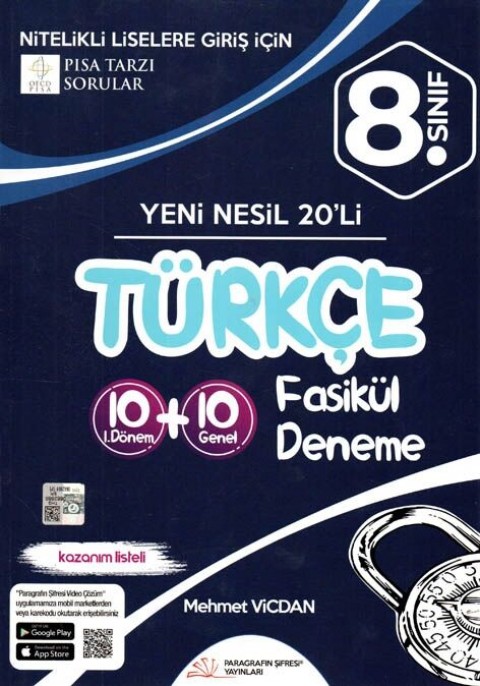 8. Sınıf LGS Fasikül Türkçe Denemeleri Paragrafın Şifresi Yayınları