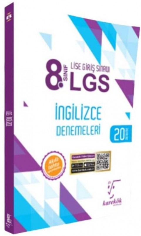 8. Sınıf LGS İngilizce 20 Deneme Karekök Yayınları