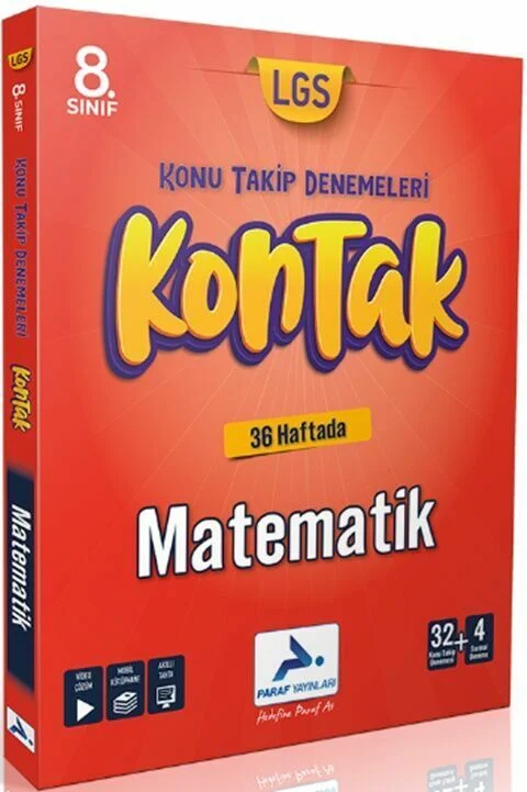 8. Sınıf Matematik Kontak Konu Takip Denemeleri Paraf Yayınları