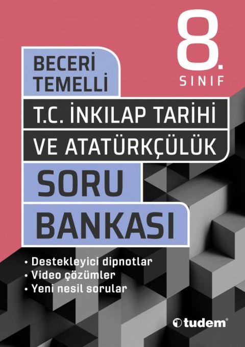 8. Sınıf LGS T.C. İnkılap Tarihi ve Atatürkçülük Beceri Temelli Soru Bankası Tudem Yayınları
