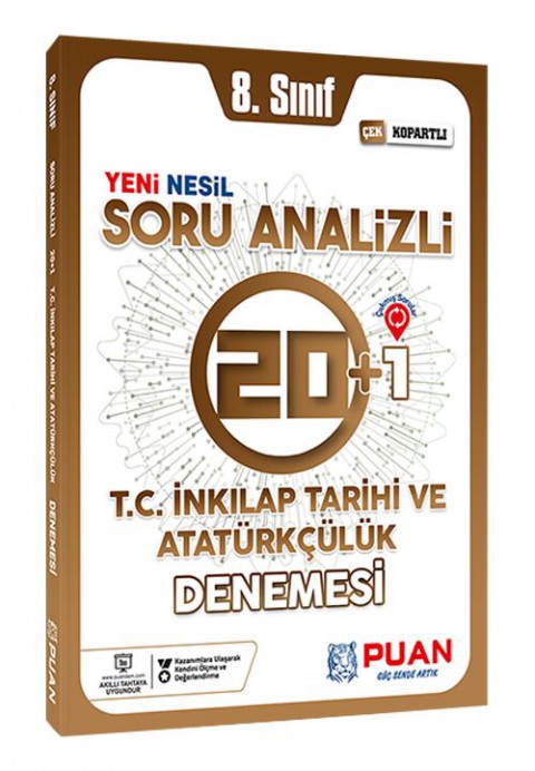 8. Sınıf LGS T.C. İnkılap Tarihi ve Atatürkçülük Soru Analizli 20+1 Deneme Puan Yayınları