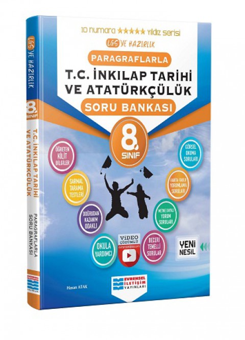 8. Sınıf LGS T.C. İnkılap Tarihi ve Atatürkçülük Soru Bankası Evrensel İletişim Yayınları