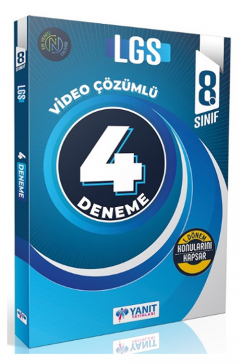 8. Sınıf LGS Tüm Dersler 1. Dönem 4 Deneme Yanıt Yayınları