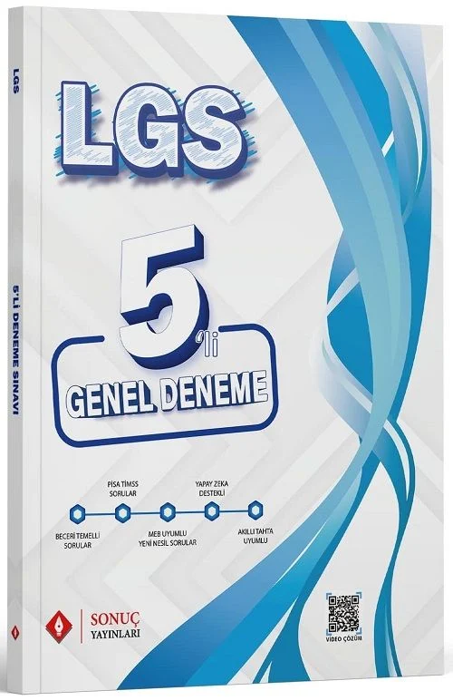 8. Sınıf LGS Tüm Dersler Genel 5 li Deneme Video Çözümlü Sonuç Yayınları