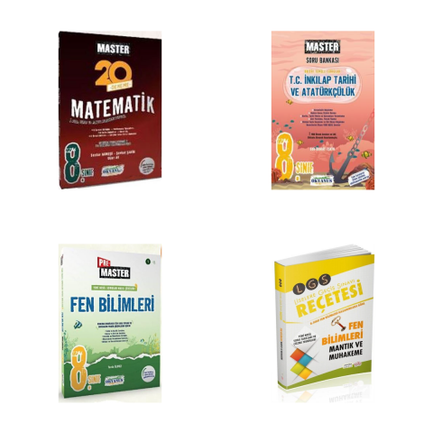 8. Sınıf LGS Tüm Dersler Muhteşem Seti 4 Kitap
