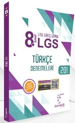 8. Sınıf LGS Türkçe 20 Deneme Karekök Yayınları