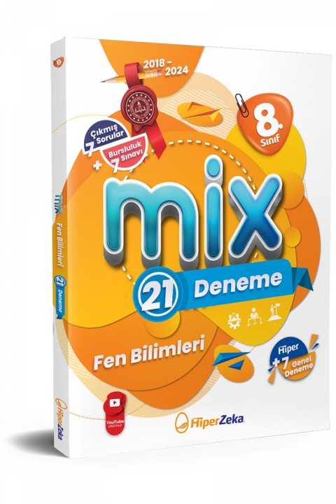 8. Sınıf MİX Fen Bilimleri 21 Deneme  Hiper Zeka Yayınları