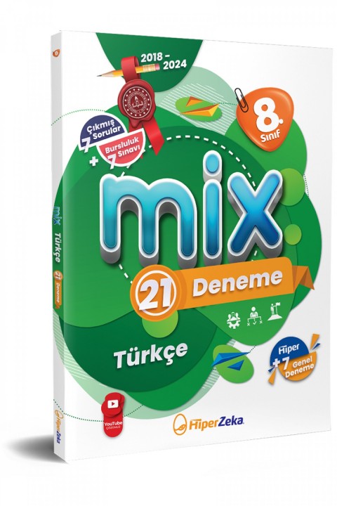 8. Sınıf MİX Türkçe 21 Deneme  Hiper Zeka Yayınları