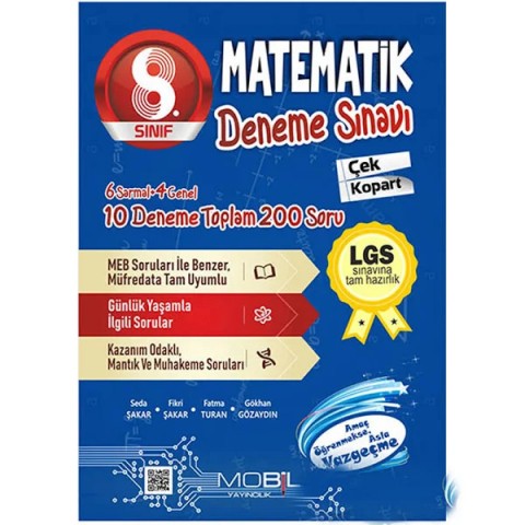 8. Sınıf Matematik 10 Lu Deneme Sınavı Mobil Yayınları