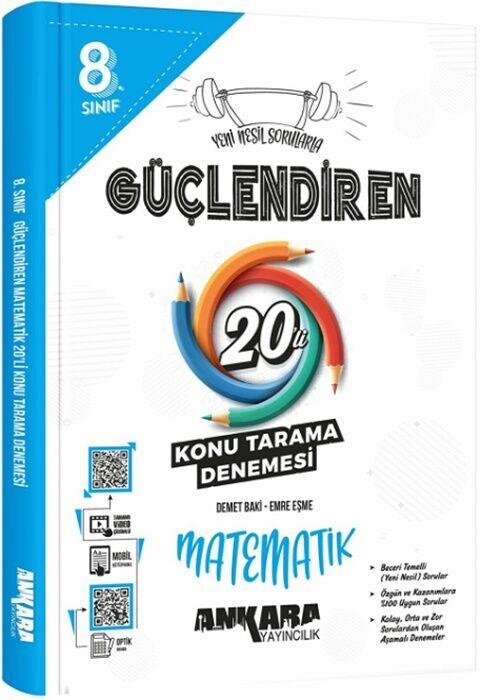 8. Sınıf Matematik Güçlendiren 20 Konu Tarama Denemesi Ankara Yayıncılık