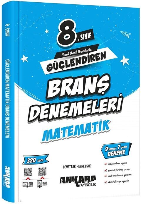 8. Sınıf Matematik Güçlendiren Branş Denemeleri Ankara Yayıncılık
