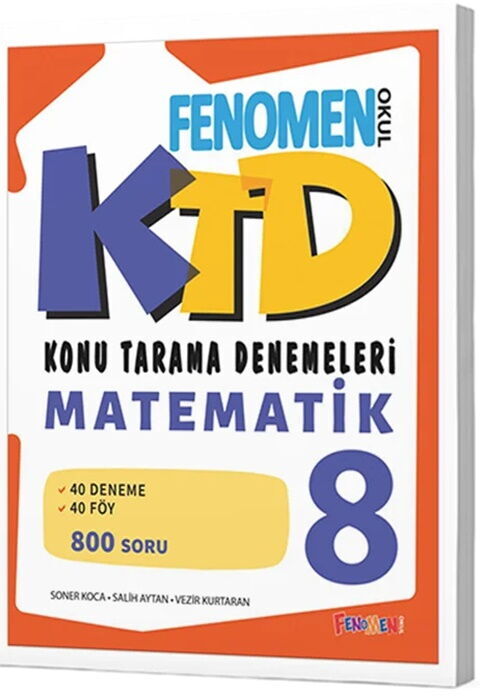 8. Sınıf Matematik Konu Tarama Denemeleri Fenomen Yayınları