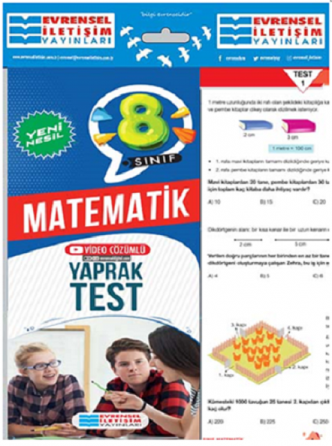 8. Sınıf Matematik Yeni Nesil Video Çözümlü Yaprak Test Evrensel İletişim Yayınları