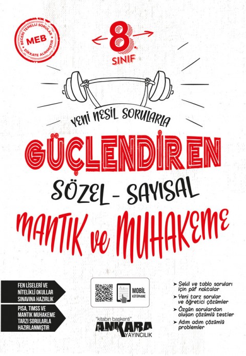 8. Sınıf Sözel-Sayısal Mantık ve Muhakeme Güçlendiren Soru Bankası Ankara Yayıncılık