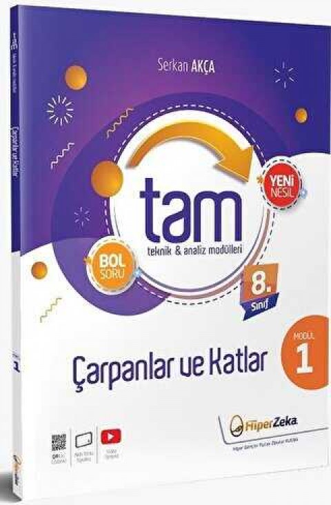 8. Sınıf TAM Matematik 1 Çarpanlar ve Katlar Hiper Zeka Yayınları