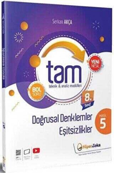 8. Sınıf TAM Matematik 5 Doğrusal Denklemler Hiper Zeka Yayınları