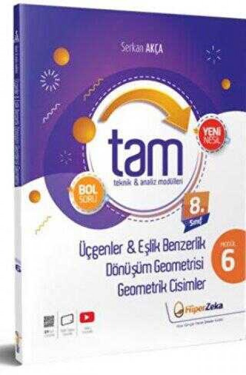 8. Sınıf TAM Matematik 6 Üçgenler ve Geometrik Cisimler Hiper Zeka Yayınları