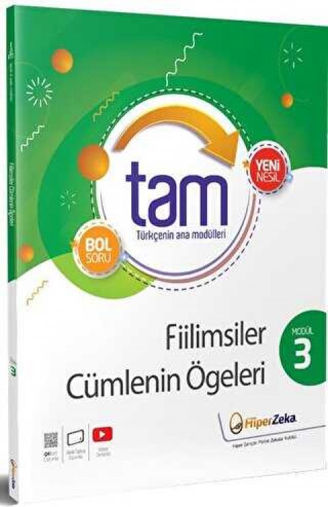 8. Sınıf TAM Türkçe 3 Fiilimsiler ve Cümlenin Ögeleri Hiper Zeka Yayınları