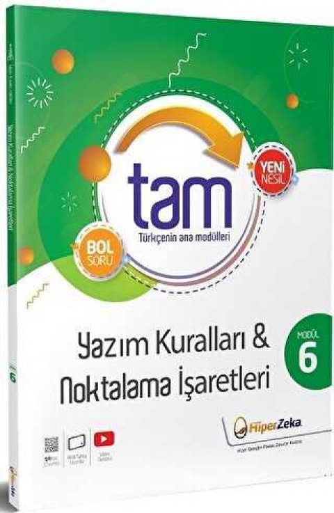 8. Sınıf TAM Türkçe 6 Yazım Kuralları Noktalama İşaretleri Hiper Zeka Yayınları
