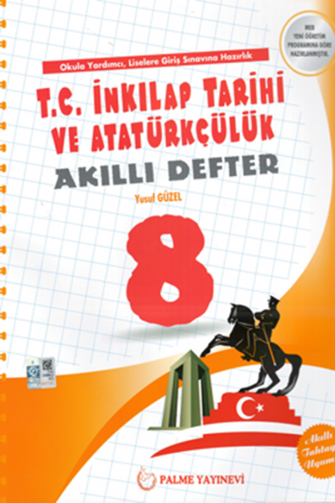 8. Sınıf T.C İnkılap Tarihi ve Atatürkçülük Akıllı Defter Palme Yayınları