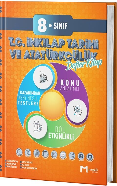 8. Sınıf T.C. İnkılap Tarihi ve Atatürkçülük Defter Kitap Mozaik Yayınları