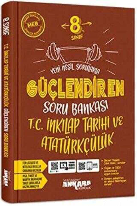 8. Sınıf T.C. İnkılap Tarihi ve Atatürkçülük Güçlendiren Soru Bankası Ankara Yayıncılık