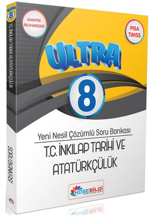 8. Sınıf T.C. İnkılap Tarihi ve Atatürkçülük Ultra Çözümlü Soru Bankası KöşeBilgi Yayınları