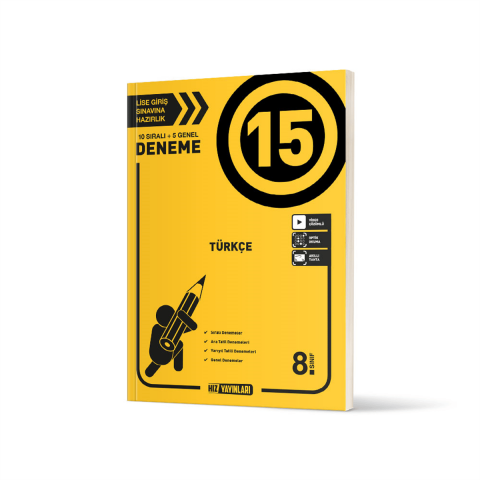 8. Sınıf Türkçe 15 Deneme Sınavı Hız Yayınları