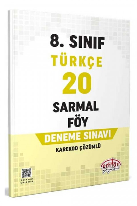 8. Sınıf Türkçe 20 Sarmal Föy Deneme Sınavı Editör Yayınları