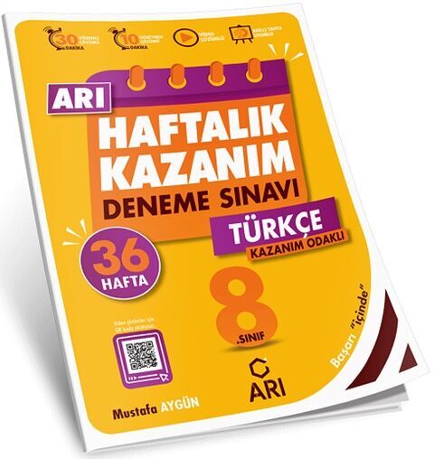 8. Sınıf Türkçe Haftalık Kazanım Denemeleri Arı Yayınları