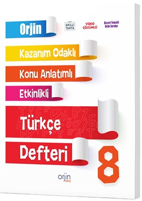 8. Sınıf Türkçe Orjin Konu Anlatımlı Defter Kurmay Elt Yayınları