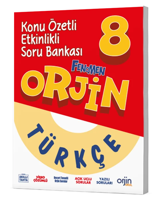 8. Sınıf Türkçe Konu Anlatımlı Defter Orjin Yayınları