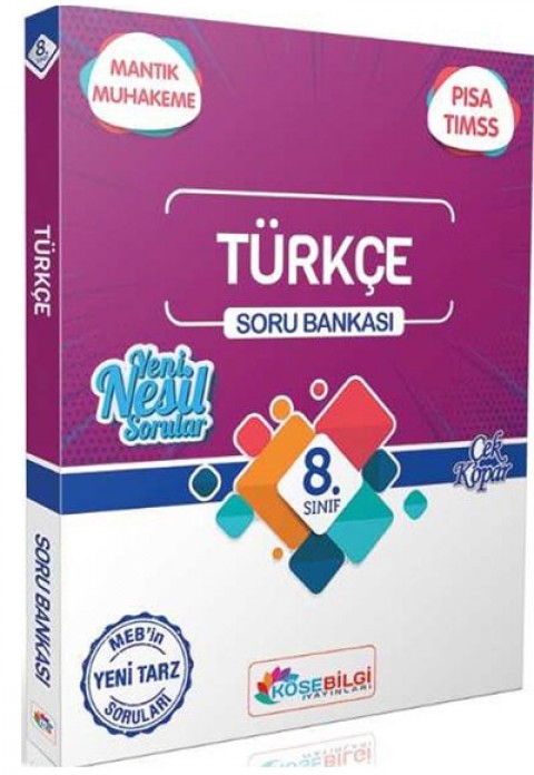 8. Sınıf Türkçe Özet Bilgili Soru Bankası KöşeBilgi Yayınları