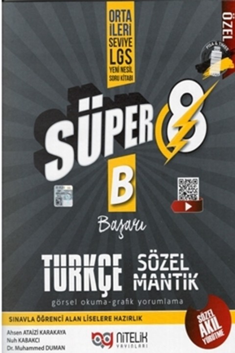 8. Sınıf Türkçe Süper Sözel Mantık Görsel Okuma ve Grafik Yorumlama Nitelik Yayınları