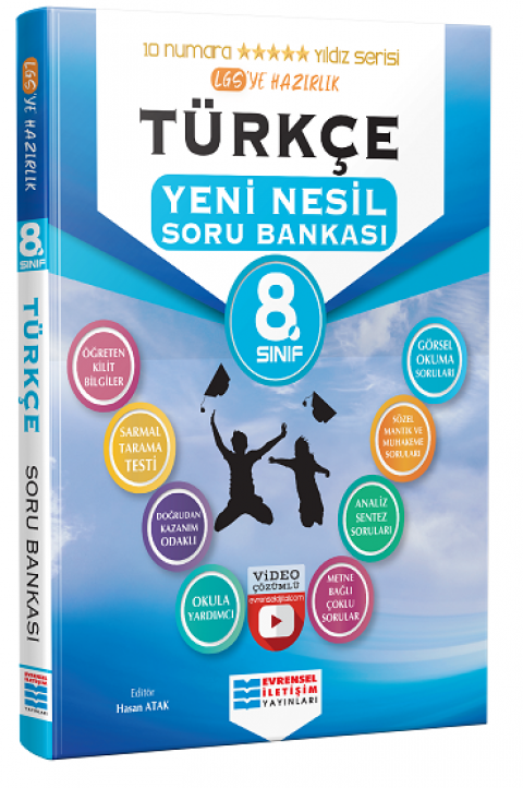 8. Sınıf Türkçe Video Çözümlü Soru Bankası Evrensel İletişim Yayınları