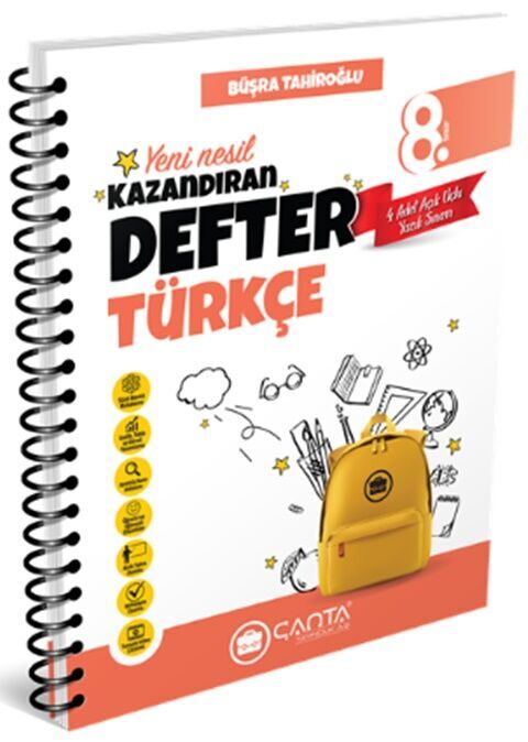 8. Sınıf Türkçe Yeni Nesil Kazandıran Defter Çanta Yayınları