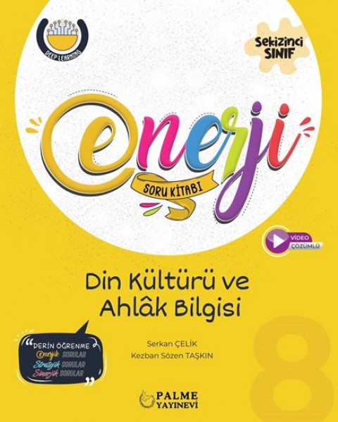 8.Sınıf Enerji Din Kültürü ve Ahlak Bilgisi Soru Kitabı Palme Yayınları