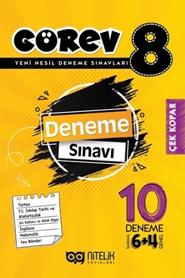 8.Sınıf Görev 10 Deneme Sınavı (6 Sarmal + 4 Genel)  Nitelik Yayınları 8.Sınıf Görev 10 Deneme Sınavı (6 Sarmal + 4 Genel)  Nitelik Yayınları