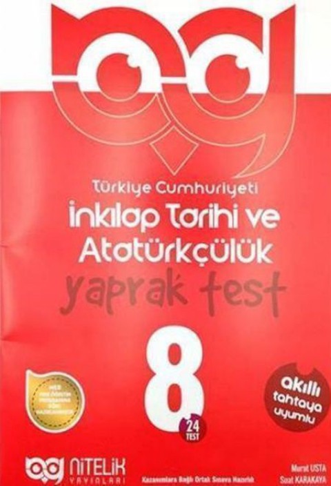 8.Sınıf İnkılap Tarihi Ve Atatürkçülük Yaprak Test Nitelik Yayınları