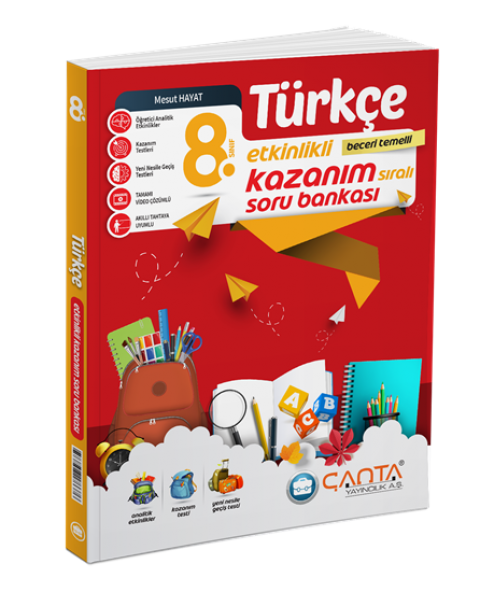 8.Sınıf Kazanım Türkçe Soru Bankası Çanta Yayınları