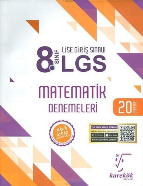 8. Sınıf LGS Matematik 20 Deneme Karekök Yayınları