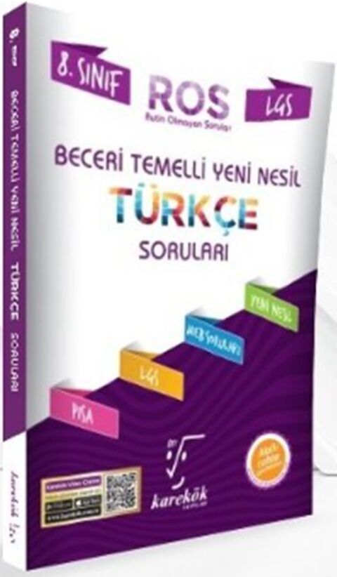 8. Sınıf LGS Türkçe Beceri Temelli Yeni Nesil Sorular Karekök Yayınları