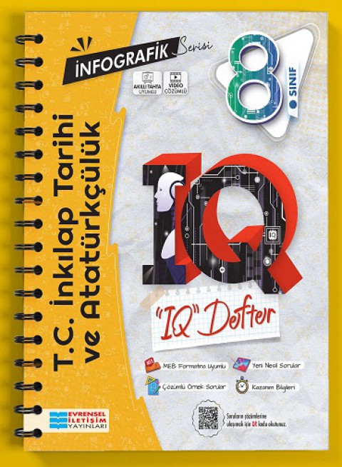 8.Sınıf T.C. İnkılap Tarihi ve Atatürkçülük İnfografik Serisi IQ Akıllı Defter Evrensel İletişim Yayınları
