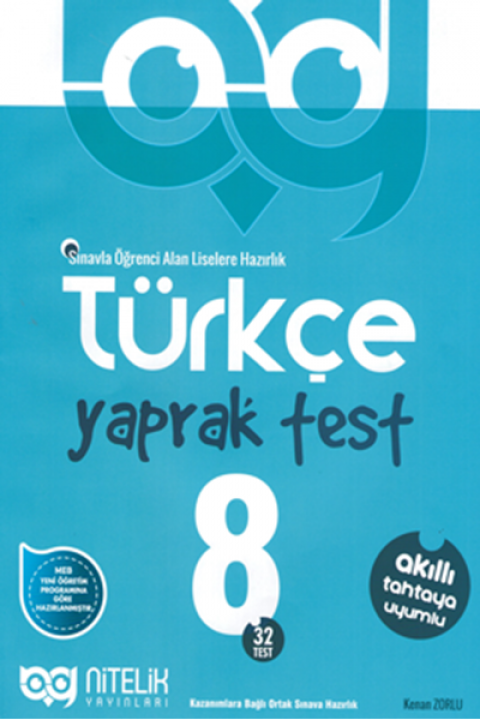 8.Sınıf Türkçe Yaprak Test Nitelik Yayınları
