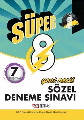 8.Sınıf Yeni Nesil Süper Sözel 7 Deneme Nitelik Yayınları