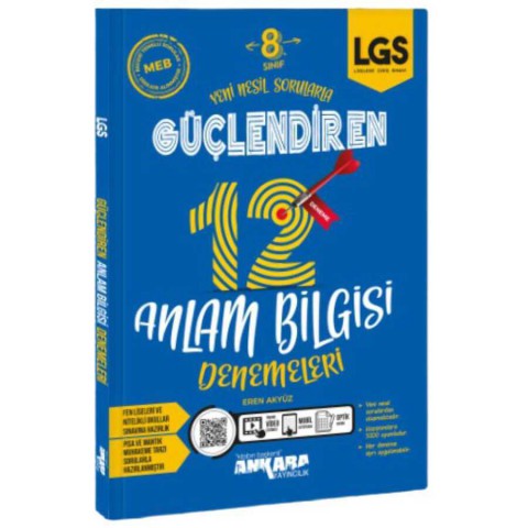8.Sınıf Anlam Bilgisi Güçlendiren 12 Deneme Sınavı Ankara Yayıncılık 