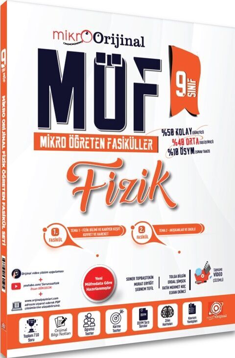 9. Sınıf Fizik MÖF Mikro Öğreten Fasiküller Orijinal Yayınları